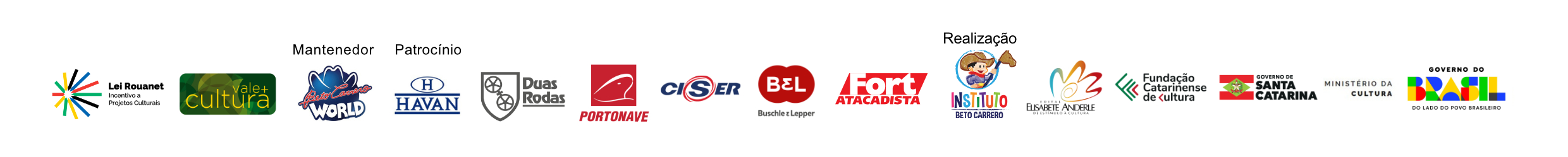 Barra de Parceiros do Instituto Beto Carrero